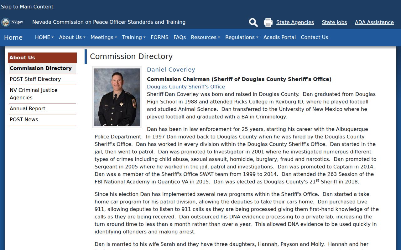 Carlin criminal records police chief directory