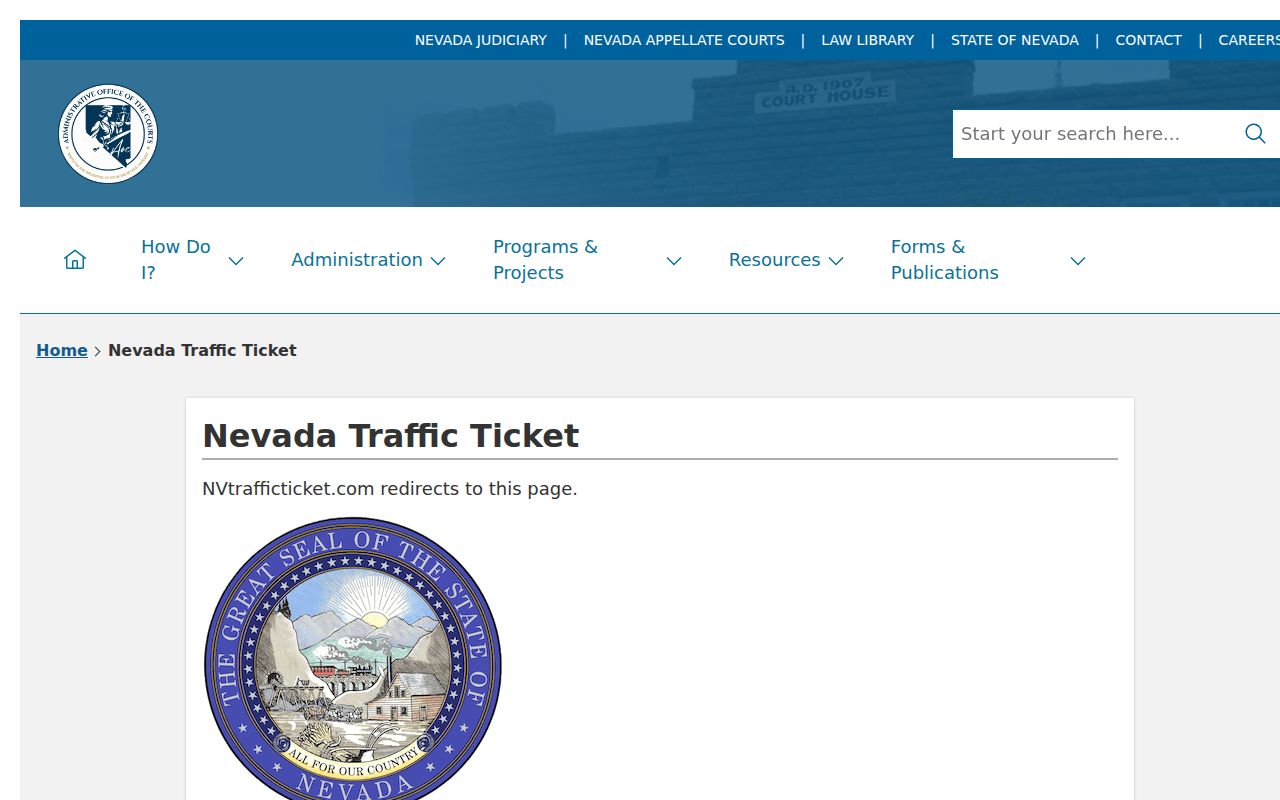 Carlin criminal records Nevada Civil Traffic Portal limits