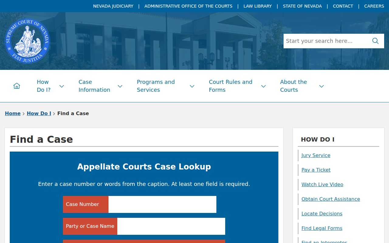 Nevada appellate case search for Elko County criminal court appeals